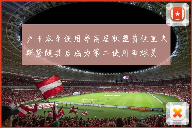 卢卡本季使用率高居联盟首位里夫斯紧随其后成为第二使用率球员